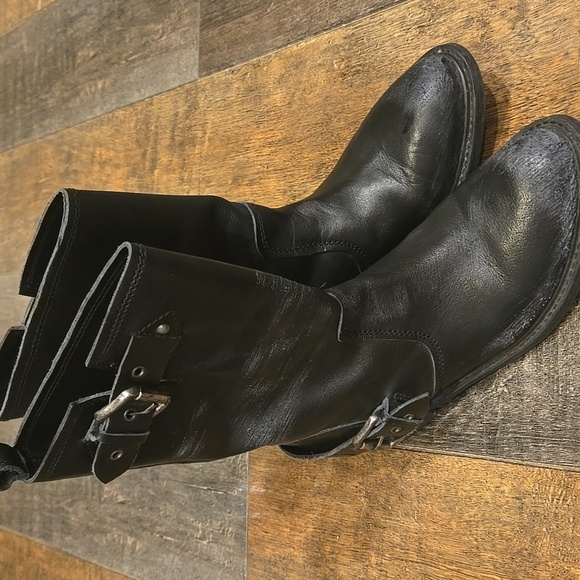 Zara Leather Moto Boots - Picture 8 of 15